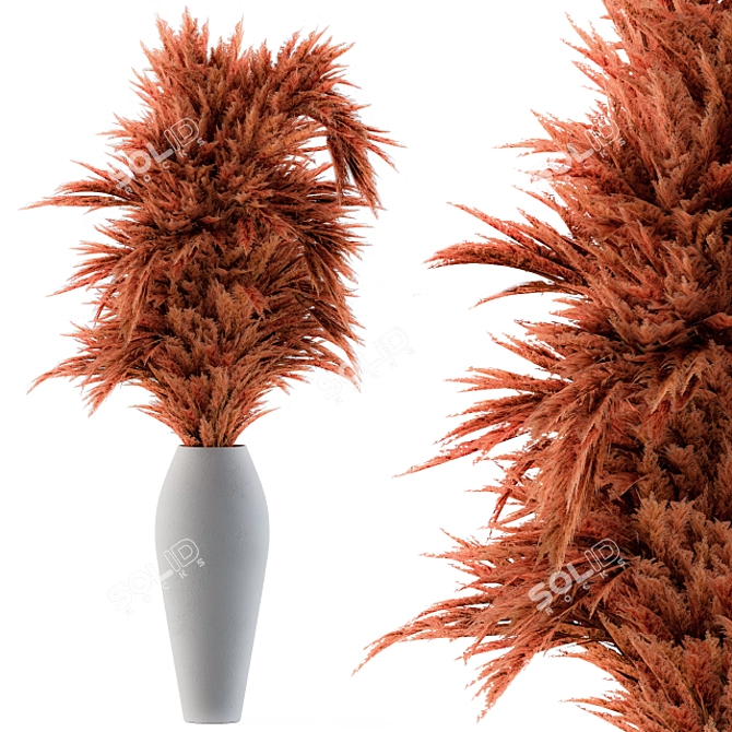 Russet Red Pampas Grass 3D model image 1