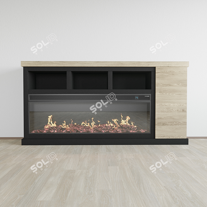Tonnari Electric Fireplace TV Stand 3D model image 6