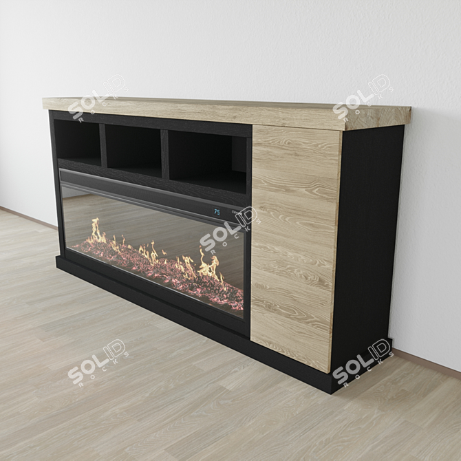 Tonnari Electric Fireplace TV Stand 3D model image 8