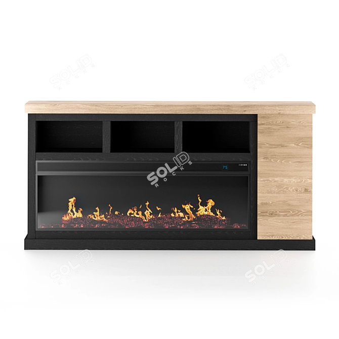 Tonnari Electric Fireplace TV Stand 3D model image 1