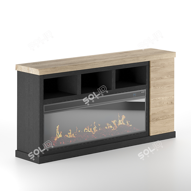 Tonnari Electric Fireplace TV Stand 3D model image 3