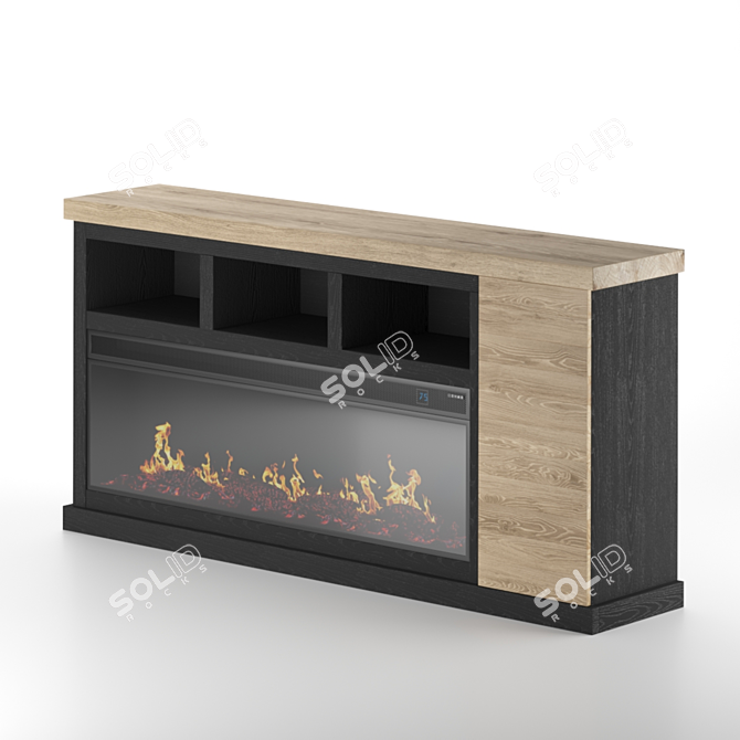 Tonnari Electric Fireplace TV Stand 3D model image 4