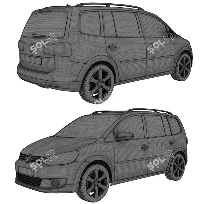 Volkswagen CrossTouran 2011: High-Detailed 3D Model 3D model image 3