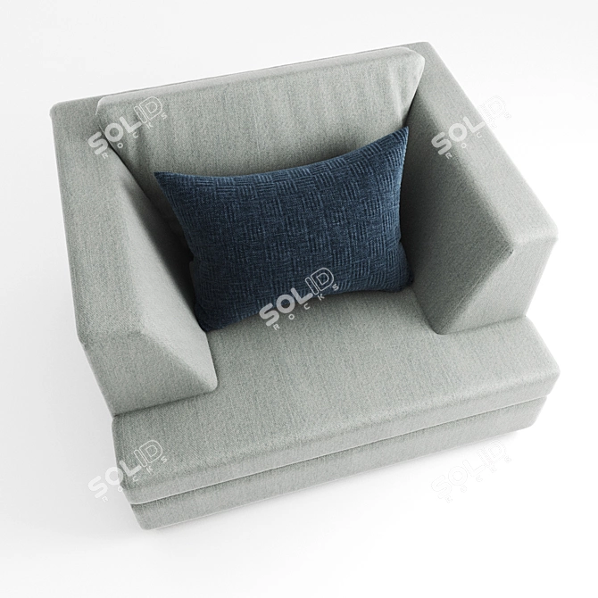Luxury Giselle Armchair: Elegant Comfort 3D model image 2