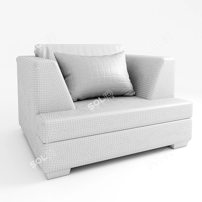 Luxury Giselle Armchair: Elegant Comfort 3D model image 3