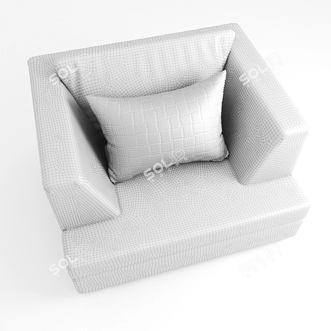 Luxury Giselle Armchair: Elegant Comfort 3D model image 4
