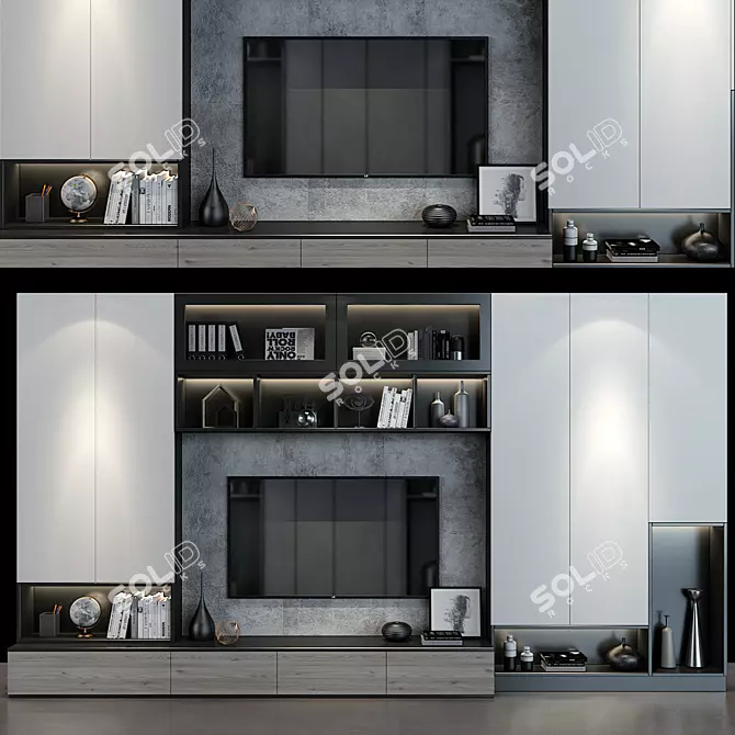 Sleek Storage Solution: Cabinet 051 3D model image 1