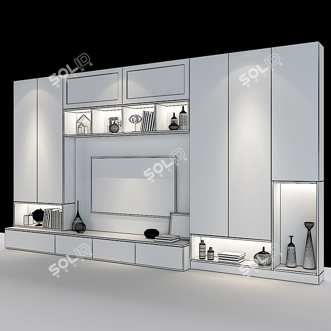 Sleek Storage Solution: Cabinet 051 3D model image 3