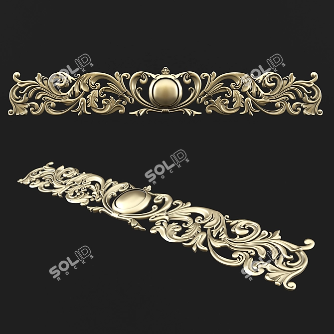 Elegant Carved Design 3D model image 1