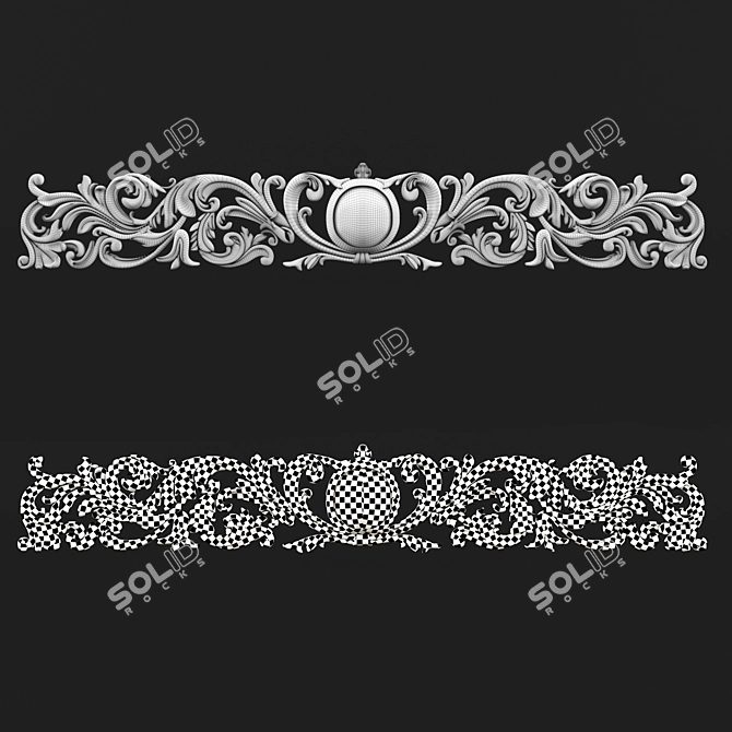 Elegant Carved Design 3D model image 2