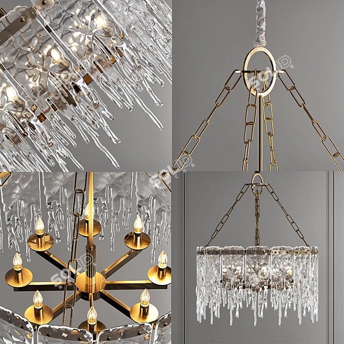 Frostbite Chandelier 3D model image 2