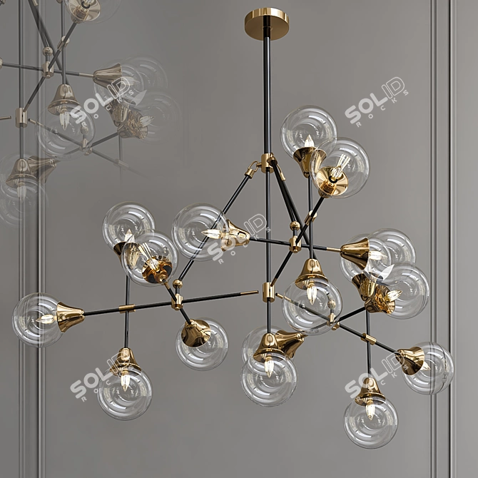 Sleek Baton Chandelier - 2013 Version 3D model image 2