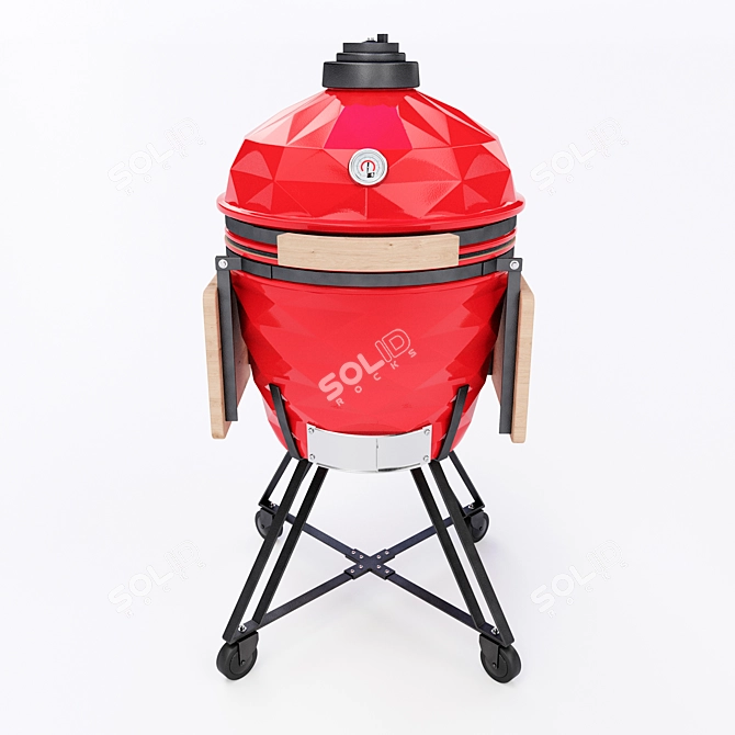 Ultimate Kamado Grill: 2014 Design 3D model image 3