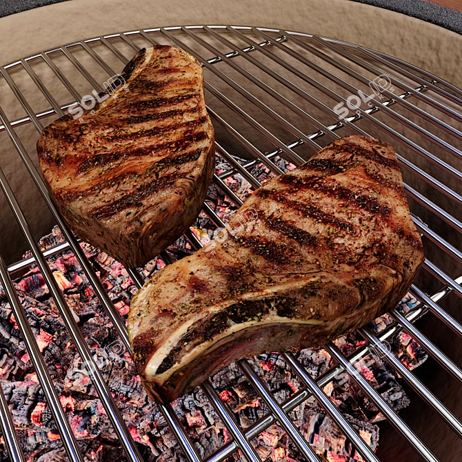 Ultimate Kamado Grill: 2014 Design 3D model image 4