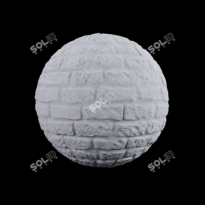 Pure White Brick Texture 3D model image 3