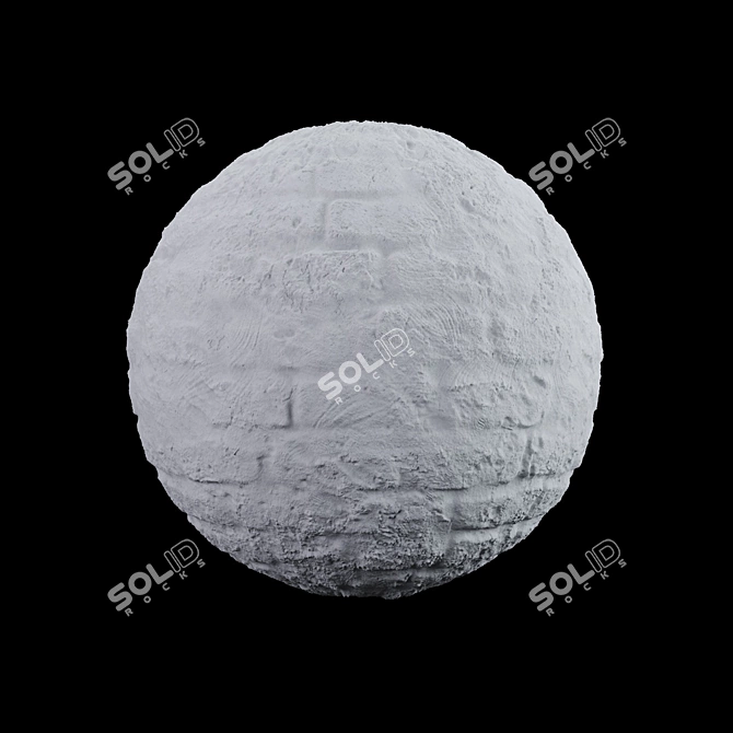 Pure White Brick Texture 3D model image 4