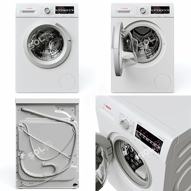 Bosch Serie 6: Slimline Washer (7kg, 1200 RPM) 3D model image 2