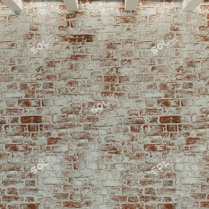 Vintage Brick Wall Texture 3D model image 3