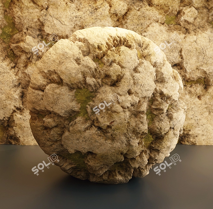Orange Rock Formation VRAY 4k 3D model image 4