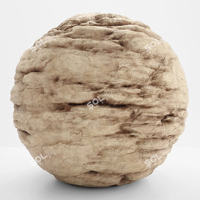 Orange Cliff Rocks for VRAY 3D model image 1