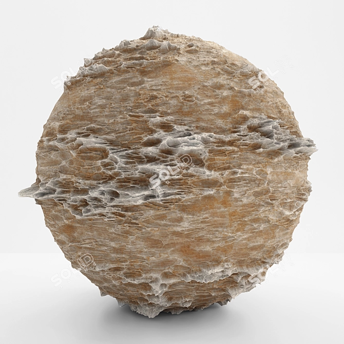 Orange Cliff Rock VRAY 3D model image 1