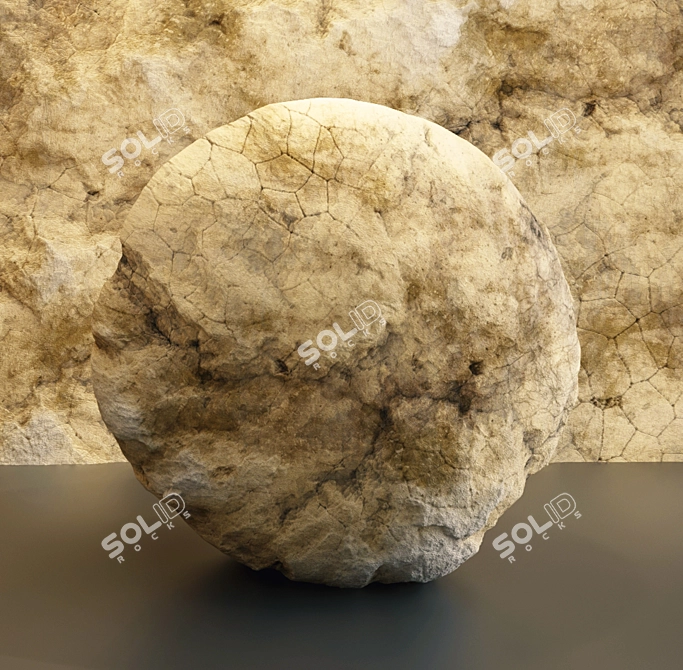 Orange Cliff Rocks VRAY  3D model image 4