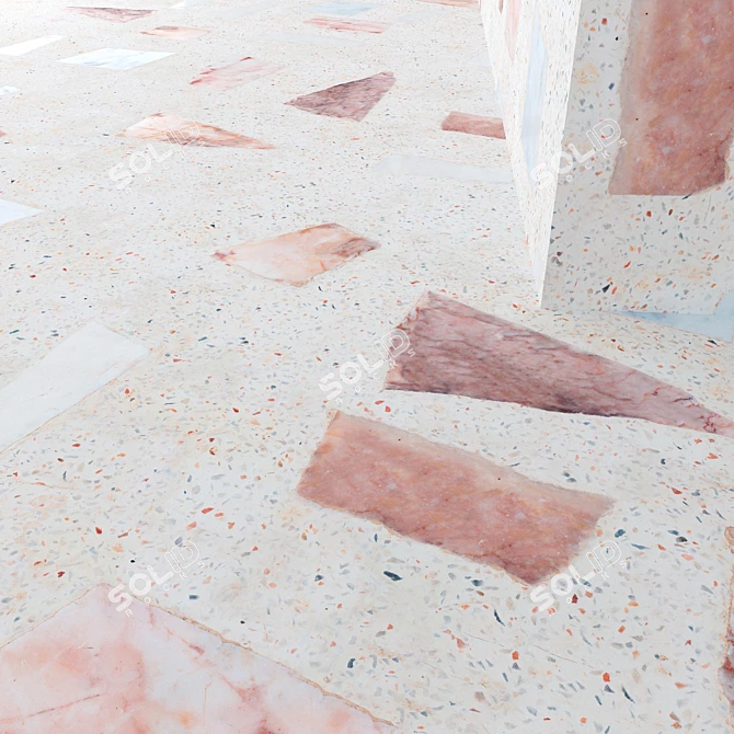 Premium Terrazzo Set: High-Quality Textures & Materials 3D model image 2