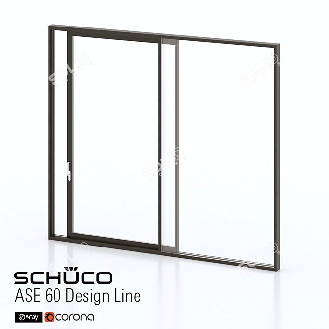 SCHUCO ASE 60 Design Line: Modular, Elegant, Secure 3D model image 1