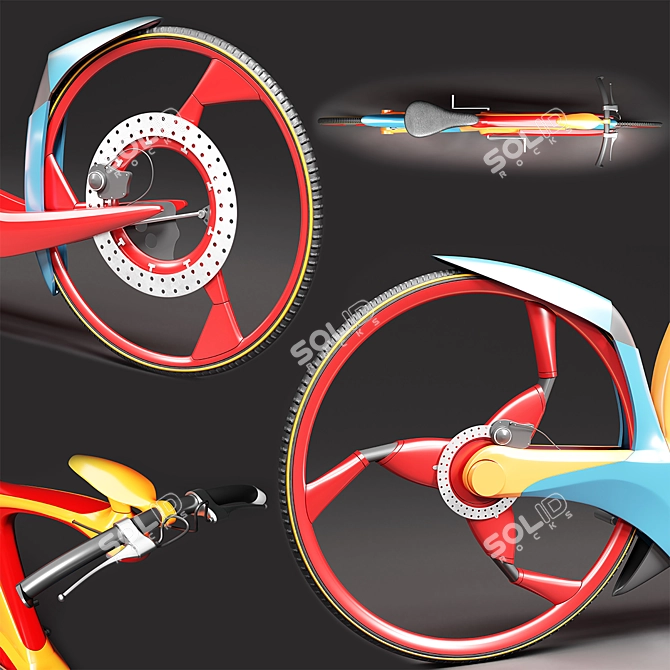 Sleek SRO Bike 3D model image 6