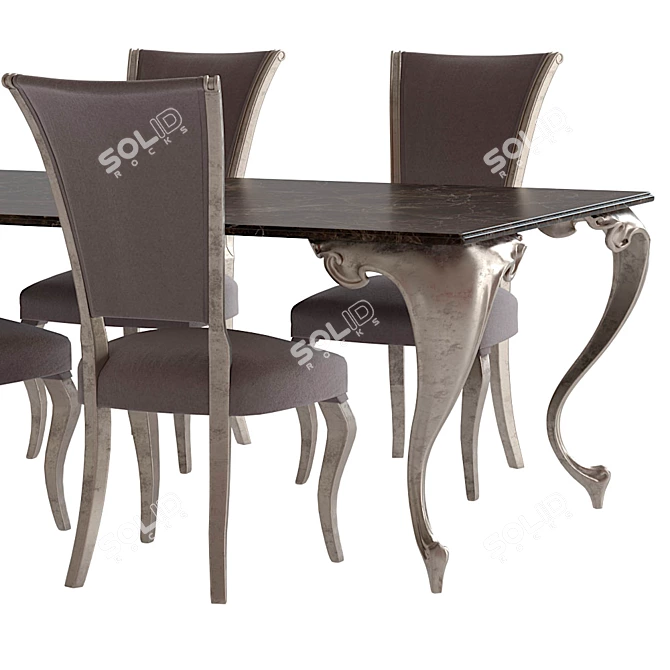 Elegant Rafaello Chair & George Table 3D model image 2