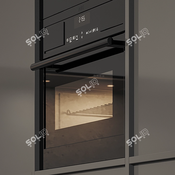 Modern Kitchen Cabinet Set 3D model image 3