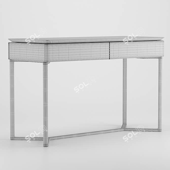 Sleek Writing Desk: DESK X 3D model image 3