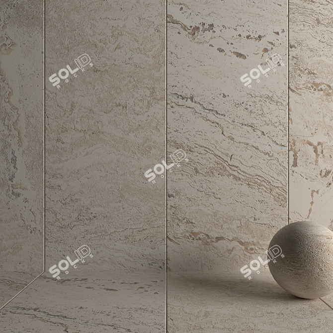 Antico Ivory Stone Wall Tiles 3D model image 3