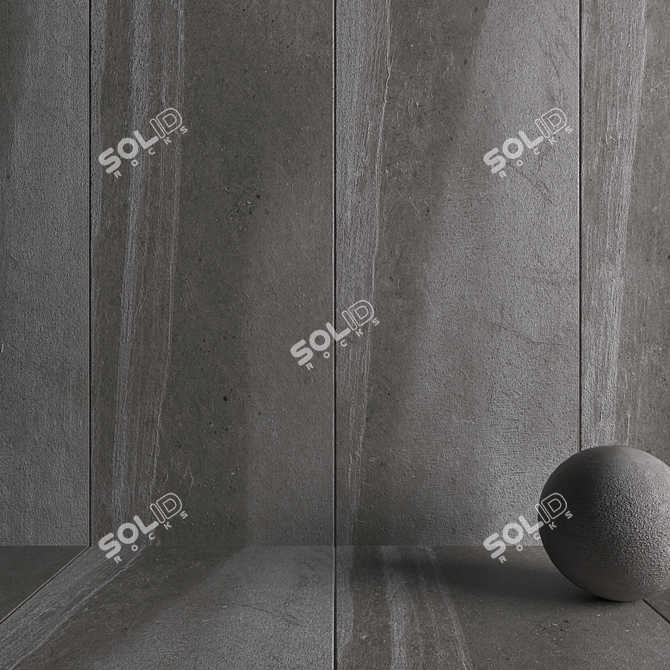 Colorado Grey Stone Wall Tiles 3D model image 3