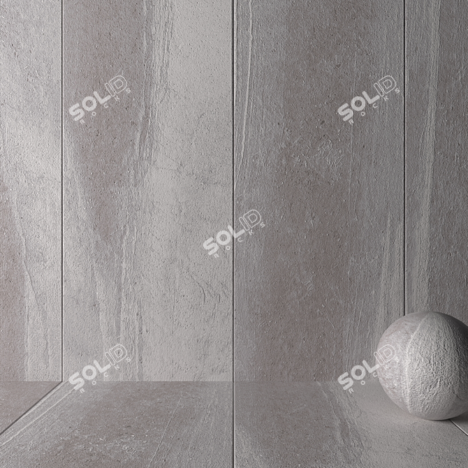  Colorado Light Gray Stone Wall Tiles 3D model image 2
