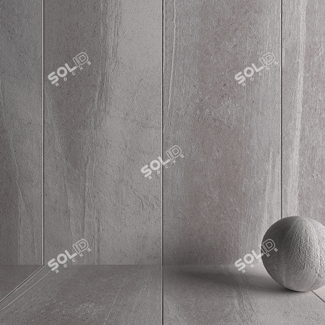  Colorado Light Gray Stone Wall Tiles 3D model image 3