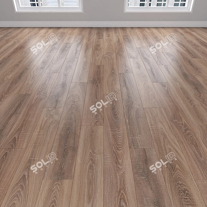 Parquet Oak: Herringbone, Linear & Chevron 3D model image 2