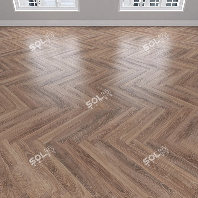 Parquet Oak: Herringbone, Linear & Chevron 3D model image 3