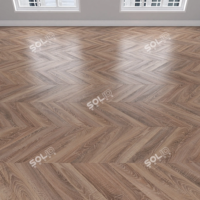 Parquet Oak: Herringbone, Linear & Chevron 3D model image 4