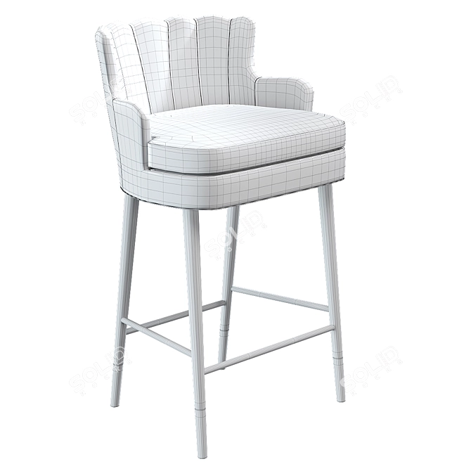 Sleek Rock Hill Bar Chair 3D model image 2