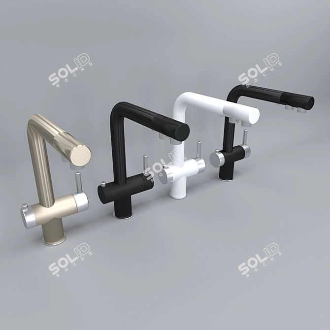 Blanco Fontas Kitchen Faucet: 2-in-1 Water Dispenser 3D model image 3