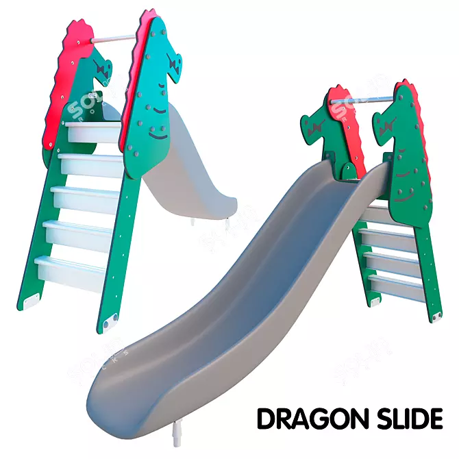 Dragon and Standard Slides Set 3D model image 2