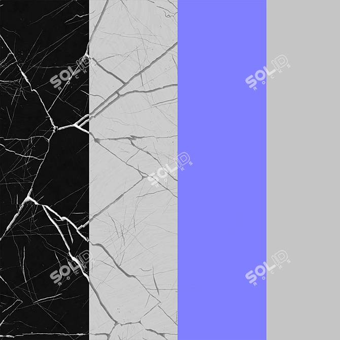 Elegant Black Marble Tile 3D model image 3