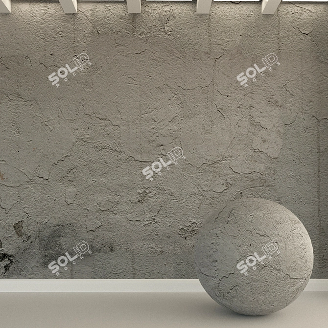 Aged Concrete Wall Texture - High Resolution 3D model image 1