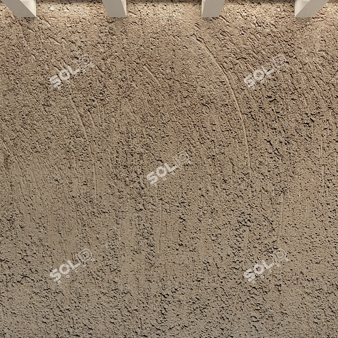 Authentic Stucco Wall Texture 3D model image 2