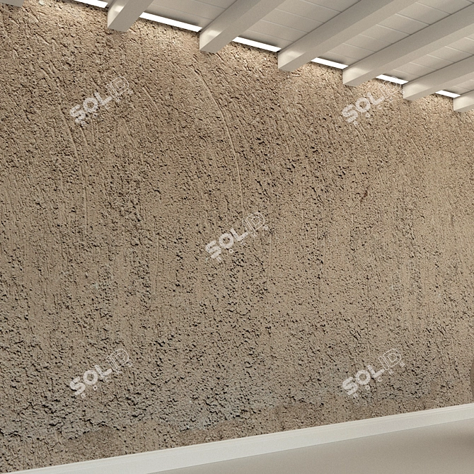 Authentic Stucco Wall Texture 3D model image 3