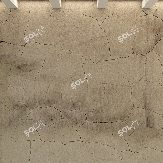 Vintage Stucco Wall Texture 3D model image 2