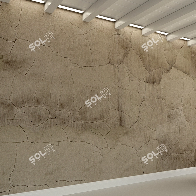 Vintage Stucco Wall Texture 3D model image 3