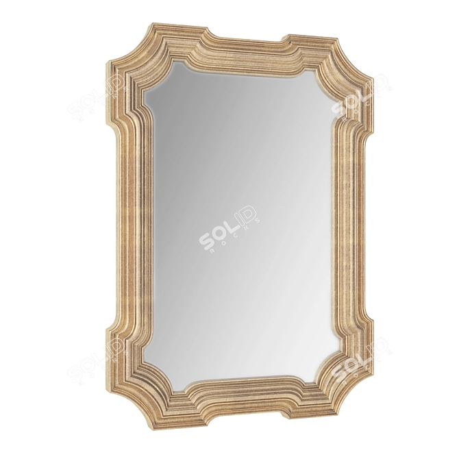 Handcrafted Dahlia Mirror by Romano Home 3D model image 3