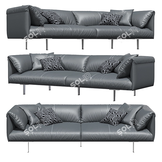 Title: Luxury Italian Poltrona Frau John-John Sofa 3D model image 1